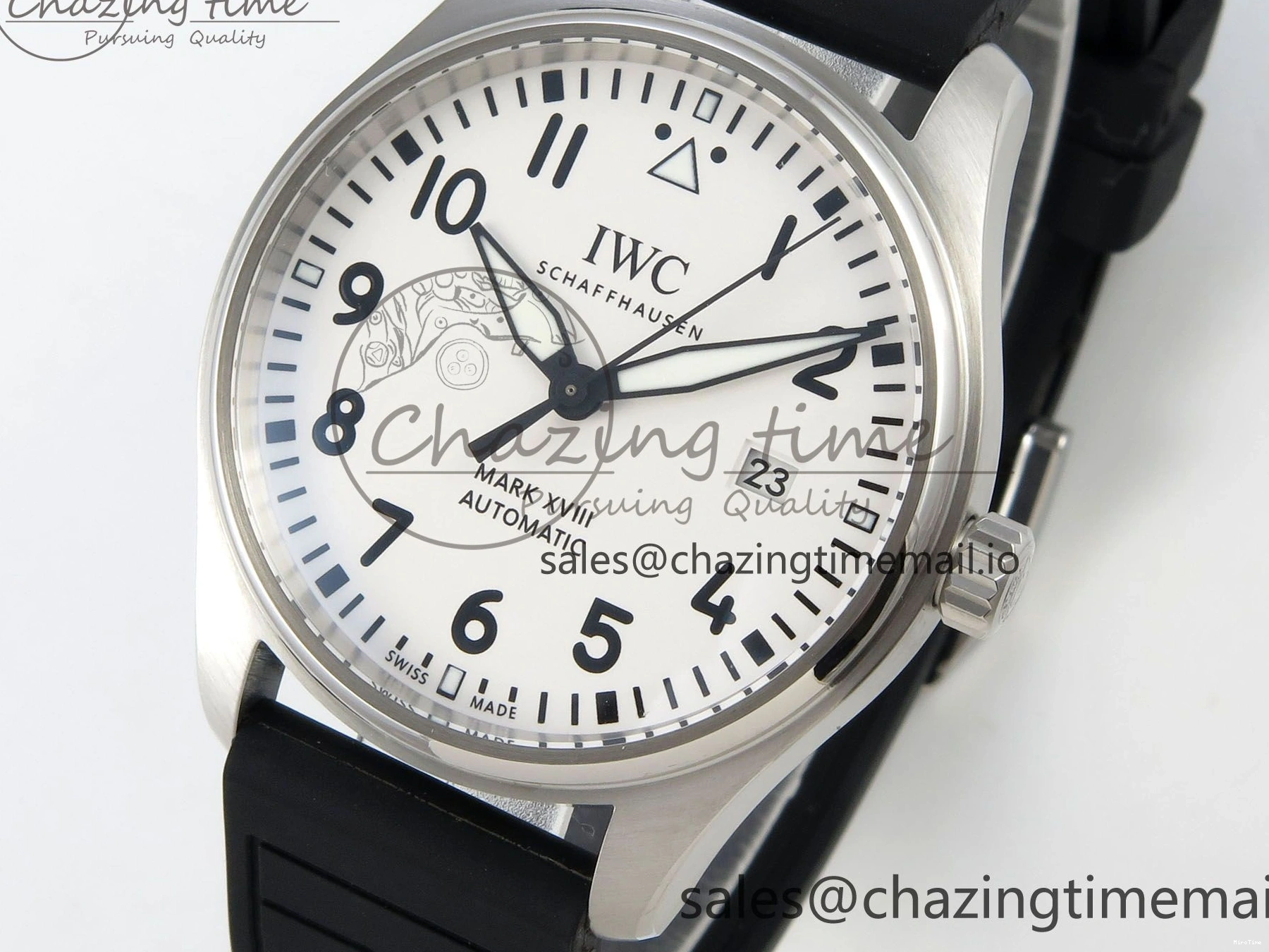 MIROTIME 0320 SunProtective Pilot Mark XX BLSF SS 1:1 Best Edition White Dial on Black Rubber Strap MIYOTA 6995